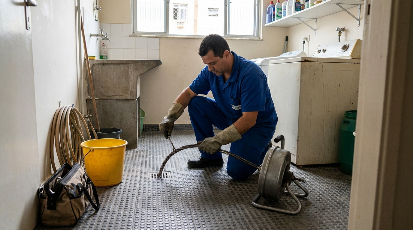 Desentupimento de ralo profissional em Anápolis‑GO