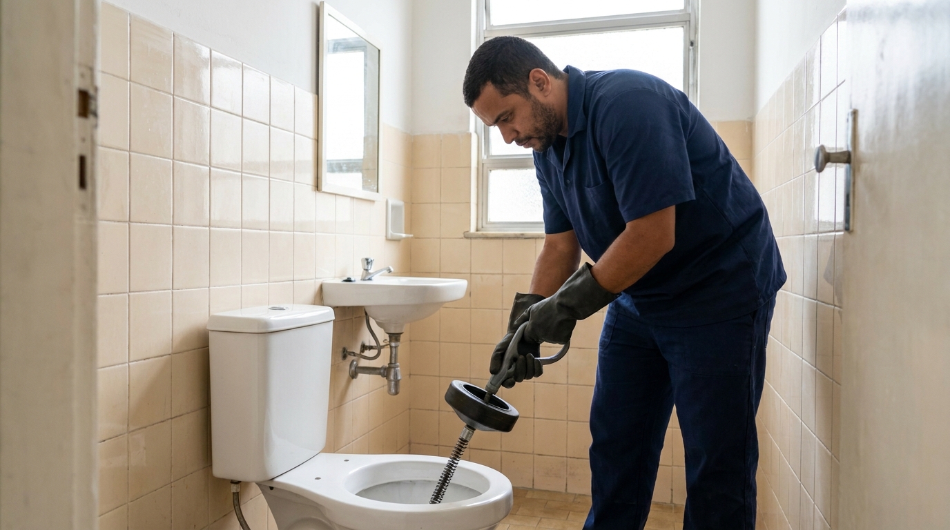 Desentupimento de vaso residencial em Anápolis‑GO